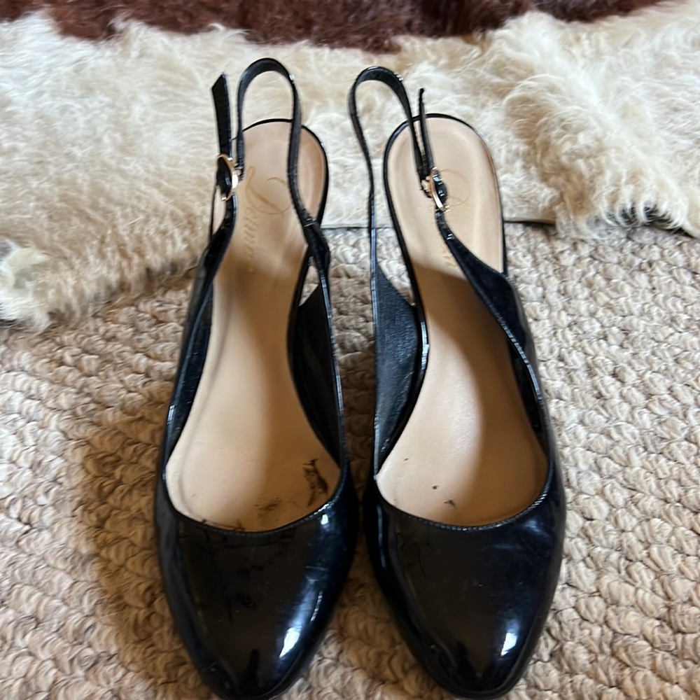 Delman black wedges size 8 1/2